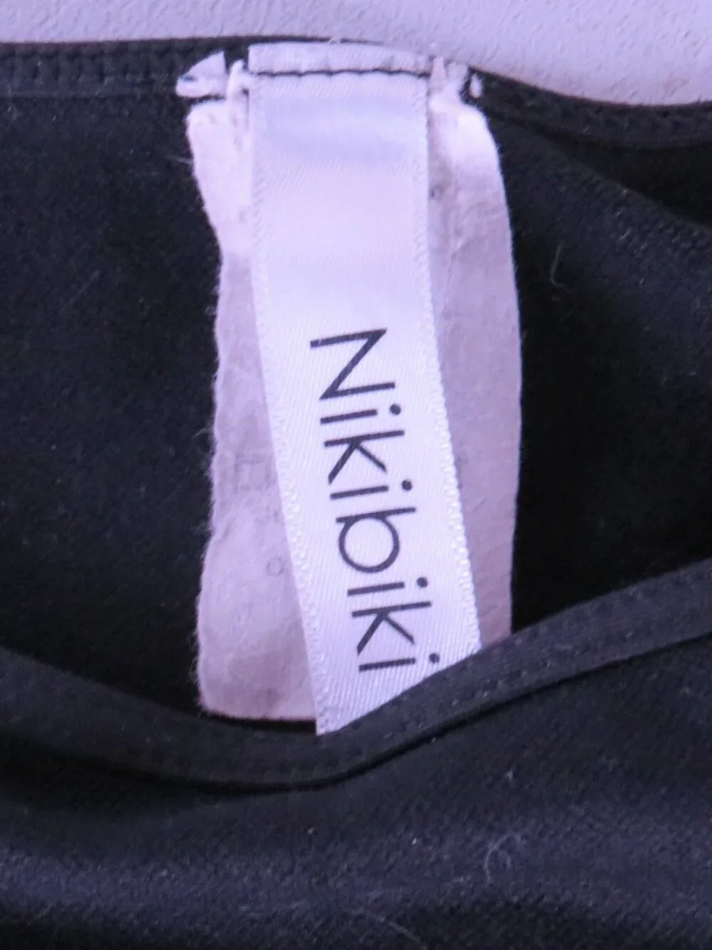 Nikibiki Black Seamless Cropped Tank Top | Ribbed Hem | One Size